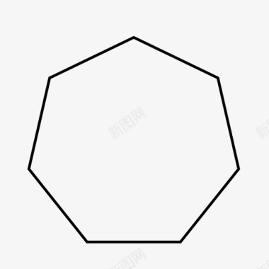 金色的秋天七边形形状分隔线图标图标