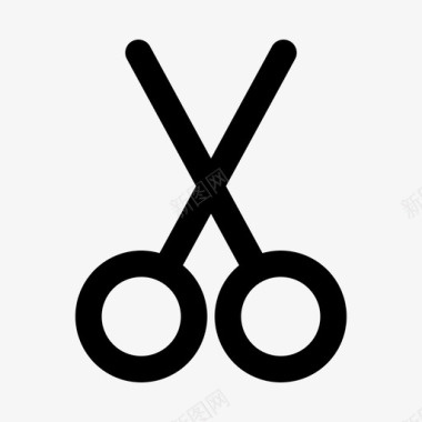 毛边短靴剪刀宽的办公室的图标图标