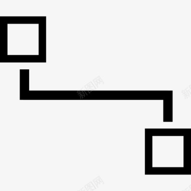 两个正方形轮廓的分块方案界面分块方案图标图标