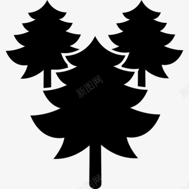 松树森林大自然树的象征图标图标