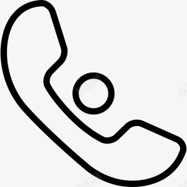 电话耳廓有一个点接口电话集图标图标