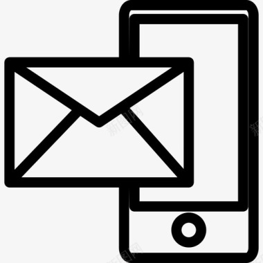 邮件和电话轮廓符号在圆圈中界面seopack图标图标