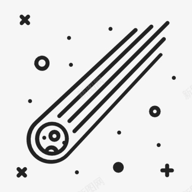 灰暗的天空小行星彗星射击图标图标