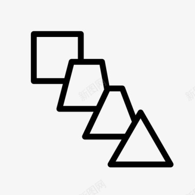 转换并集三角形图标图标