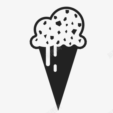 冰淇淋筒标志多个图标图标