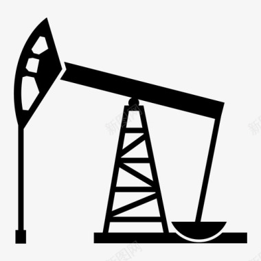 经济型小户型石油井架抽油机天然气图标图标