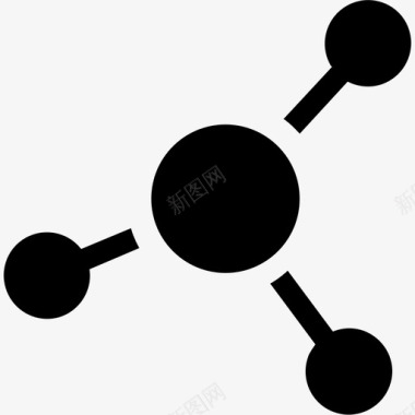 分子连接网络分子图标图标