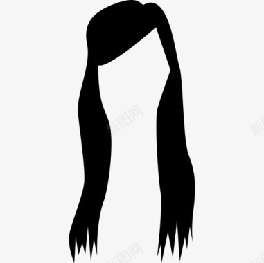 女性长发假发造型造型发廊图标图标