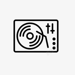 1980年的转盘1980年代dj图标高清图片
