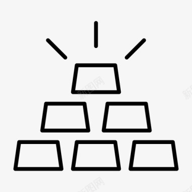 黄金爱奥尼金条大宗商品存款图标图标