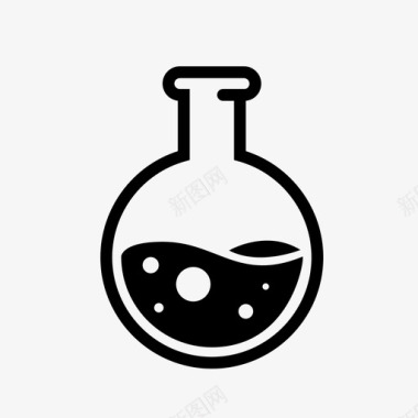 科学圆底烧瓶化学实验图标图标