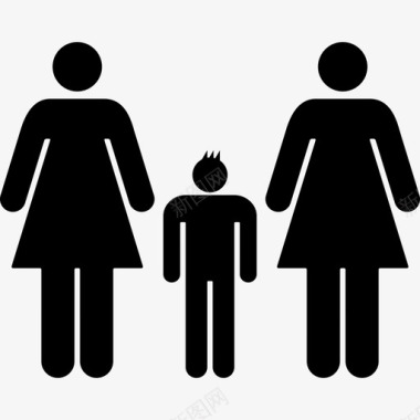 女人和一个男孩结婚人们家庭偶像图标图标
