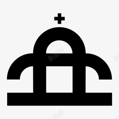 教堂基督教十字架图标图标