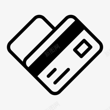 矢量银行卡借记卡银联减法图标图标