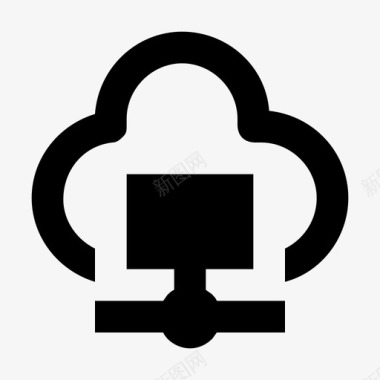 云服务器云网络共享服务器云图标图标