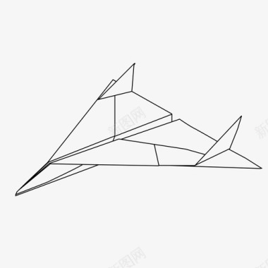 燕子折纸纸飞机学校折叠纸图标图标