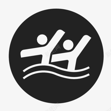 运动种类标志花样游泳奥运会游泳池图标图标