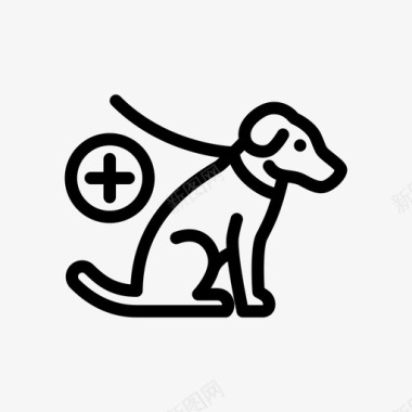 导盲犬看门狗服务犬图标图标