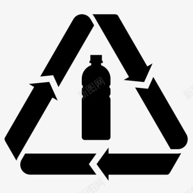 可回收物塑料回收好塑料回收图标图标