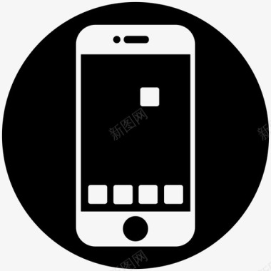 iphone应用程序黑色智能手机应用程序图标图标