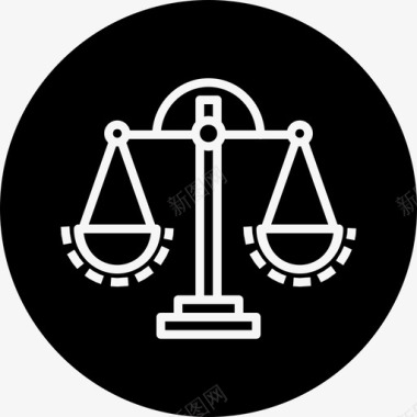 法律天秤座公正图标图标