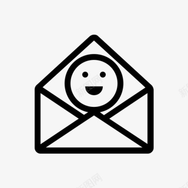 伟大的邮件信件快乐图标图标