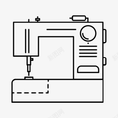 农机修理缝纫机电器裁缝图标图标