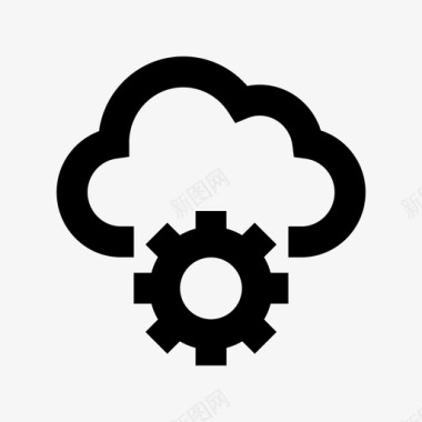 云计算云网络服务器云网络共享图标图标