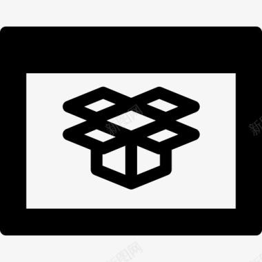 浏览器窗口中的Dropbox圆形符号界面seopack图标图标