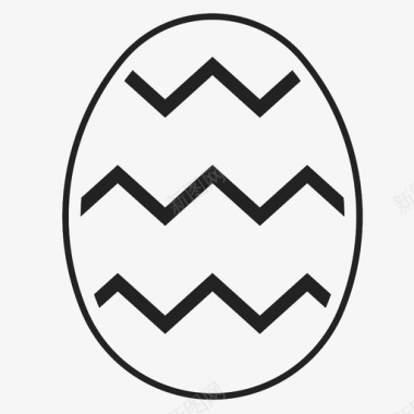 复活节彩蛋条纹油漆图标图标