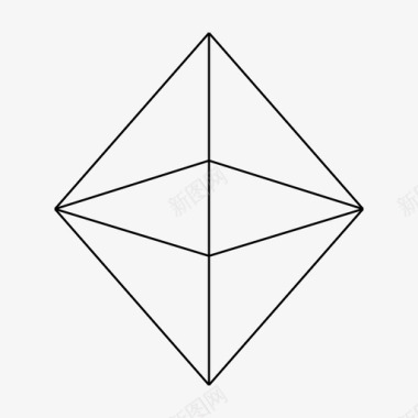 神圣几何八面体减法神圣几何图标图标