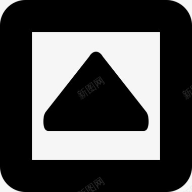 上箭头三角形在一个正方形的总轮廓箭头酷图标图标
