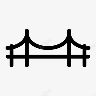河桥桥梁水旅行图标图标
