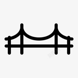 人行天桥桥梁水旅行图标高清图片