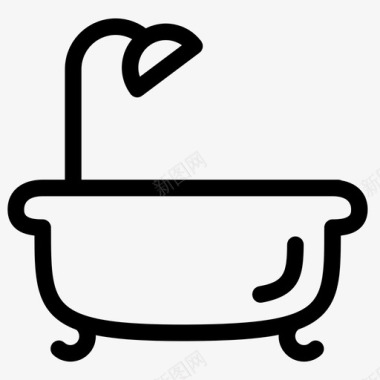 泡泡清洁浴缸脸盆浴室图标图标