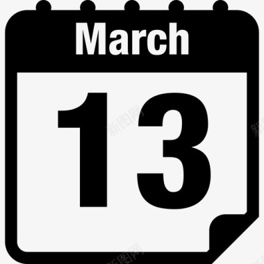 3月13日日历页面界面日历图标图标