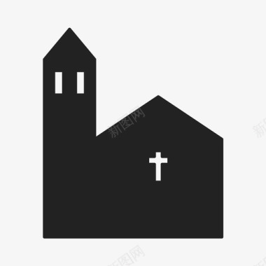 避难所教堂避难所宗教图标图标