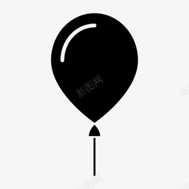 彩色漂浮几何气球生日庆祝图标图标