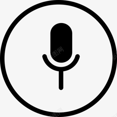 安卓APP界面麦克风安卓用户界面圆形实心第二卷图标图标