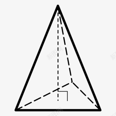 三维风格三角金字塔减法前进图标图标
