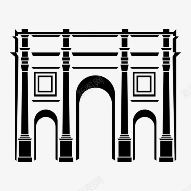 大理石拱门莫卧儿建筑英国图标图标