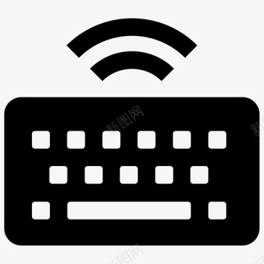 传感器无线键盘计算机连接图标图标