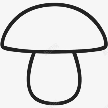 棕色蘑菇波奇诺减法图标图标