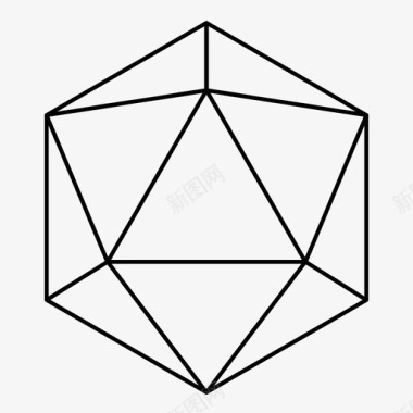二十面体几何学图像图标图标