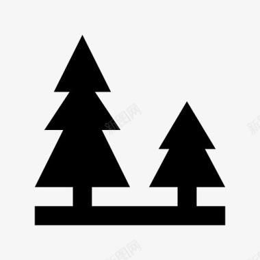 冷杉树木松树自然图标图标