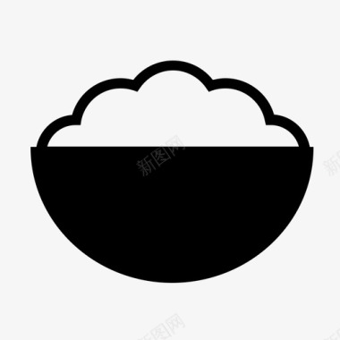 一碗食物一碗米饭一盆威哈尼锅巴斯马蒂容器图标图标