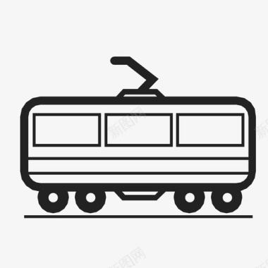 通勤时尚服饰旅客列车运输列车车厢图标图标
