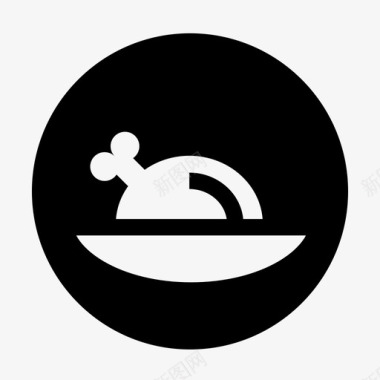 黑色波形烹饪圆润的黑色家政图标图标