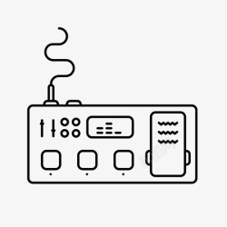 低音效果吉他踏板踏板效果乐器图标高清图片