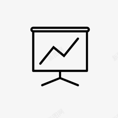 数字办公折线图办公演示会议图标图标